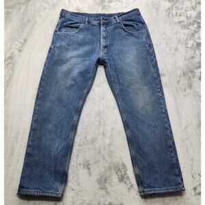 Polar King Key Flannel Lined Jeans Mens 38x30 Blue Denim Workwear Winter Cozy